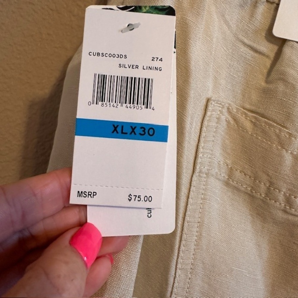 NWT Cubavera Linen Blend Men's Regular Fit Drawstring Pants XL 30" Inseam - Picture 6 of 9